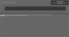 Desktop Screenshot of koerpertherapie-benz.de