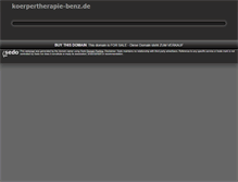 Tablet Screenshot of koerpertherapie-benz.de